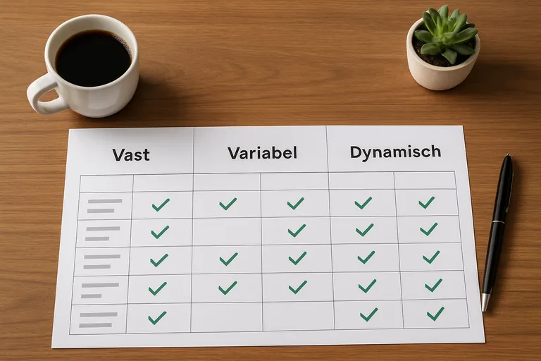 Soorten energiecontracten: vast, variabel en dynamisch